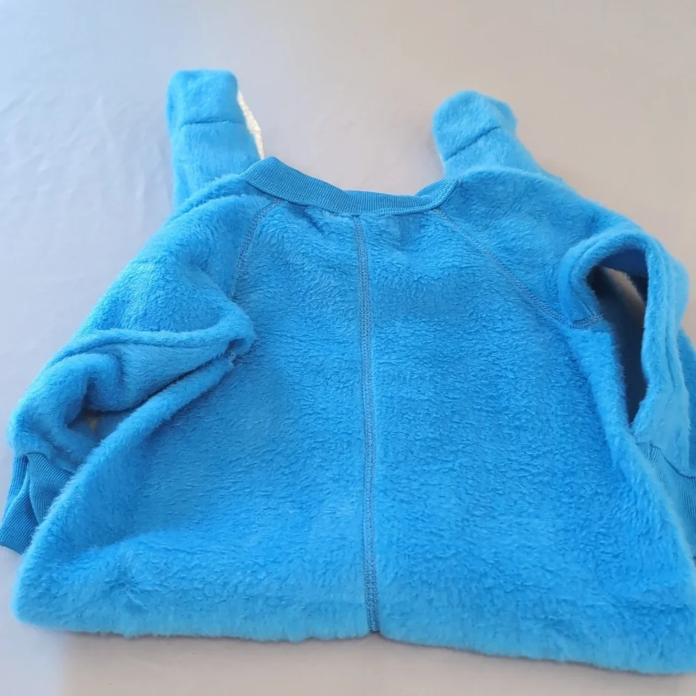 Vintage Children's Size 3T Paddington Bear Blue Footed Zip Up Pajamas